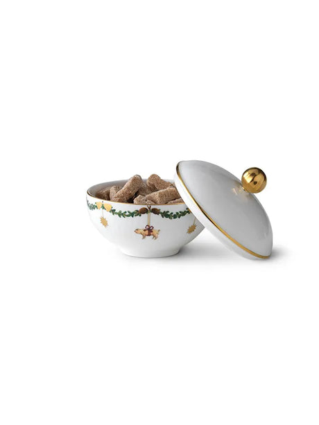 Royal Copenhagen Stjärnflätad Jul, sockerskål med lock 15 cl - 3 - Jacobsen Plus