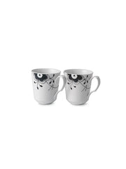 Royal Copenhagen Sort Mega Riflet, 2-pack muggar 37 cl