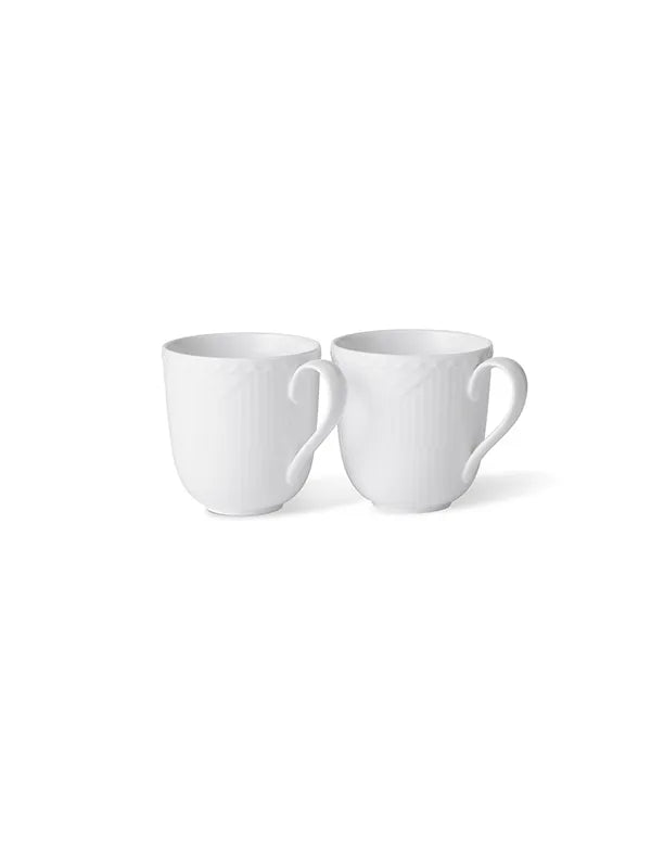 Royal Copenhagen Vit Halvspets, 2-pack muggar 37 cl