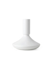 Royal Copenhagen Vit Riflad Ljusstake, 12 cm