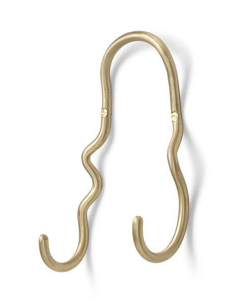 Curvature Double Hook från Ferm Living - Brass - Jacobsen Plus