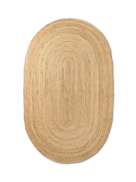 Eternal Oval Jute Matta - Natur från Ferm Living - Small: B140 x H240 cm - Jacobsen Plus