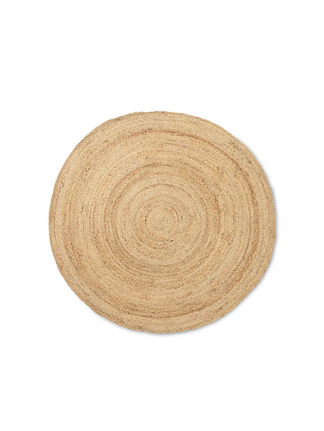 Eternal Round Jute Matta - Natur från Ferm Living - Small: Ø120 cm - Jacobsen Plus