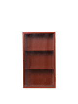 Haze väggskåp, räfflat glas 35x60 från Ferm Living - Oxide Red - Jacobsen Plus