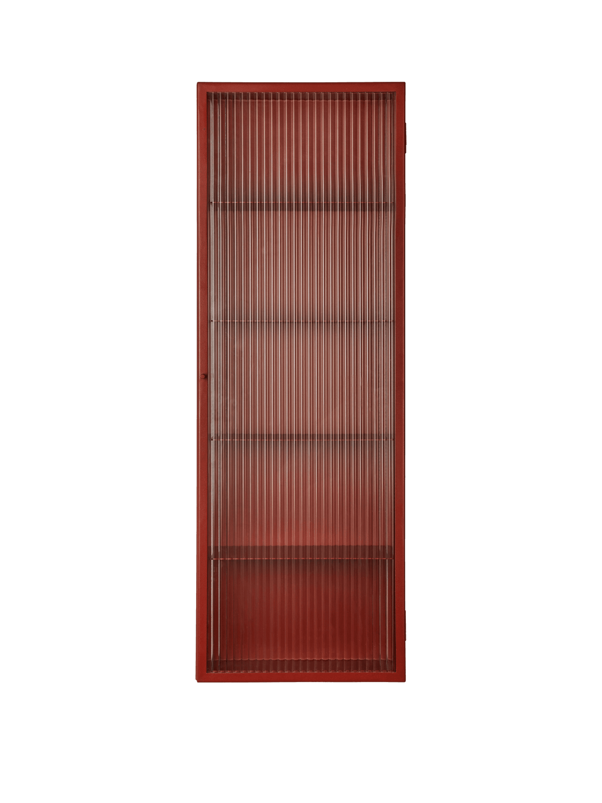 Haze Väggskåp, räfflat Glas 35x100 från Ferm Living - Oxide Red - Jacobsen Plus