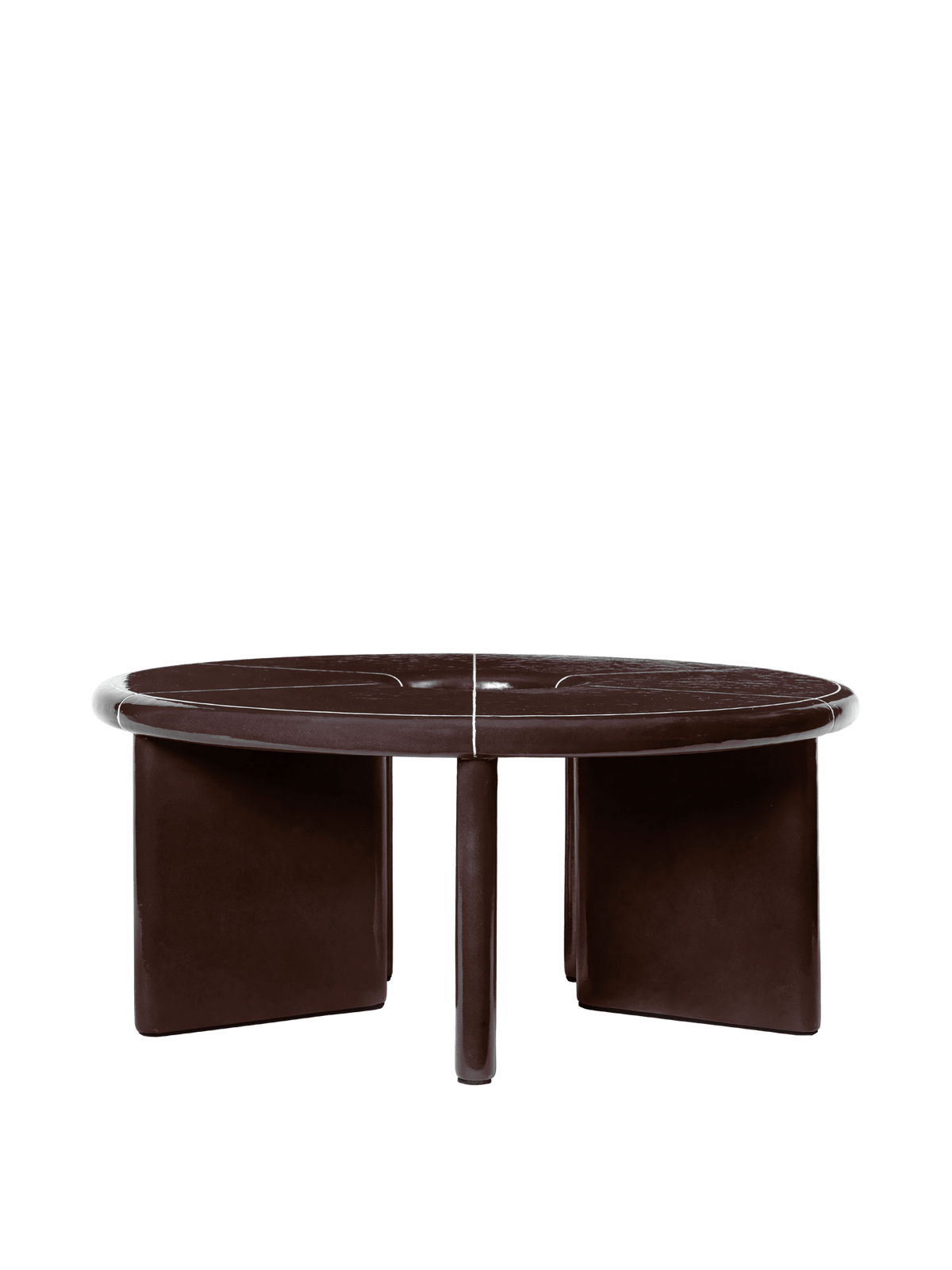 Deya utomhussoffbord, Ø80 från Ferm Living - Chestnut Brown - Jacobsen Plus