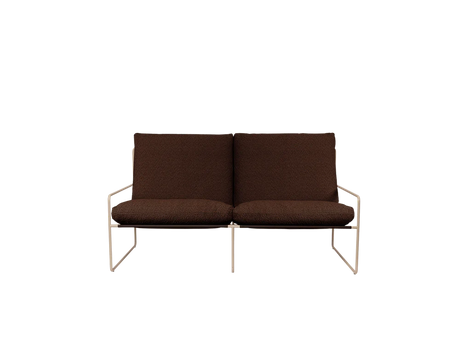 Desert 2-sitssoffa från Ferm Living - Kashmir - Pure Bouclé - Chestnut - Jacobsen Plus