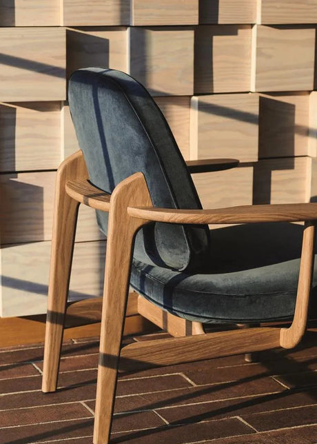 Fred Fåtölj, valnötsbetsad ek från Fritz Hansen - Christianshavn - 1110 Yellow - Jacobsen Plus