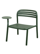 Bliss Utomhusloungestol med sidobord, höger från Cane-line - Dark green - Jacobsen Plus
