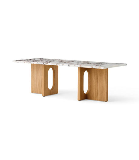 Androgyne Lounge Table, Calacatta Viola / Trä från Audo Copenhagen - Naturlig ek - Jacobsen Plus
