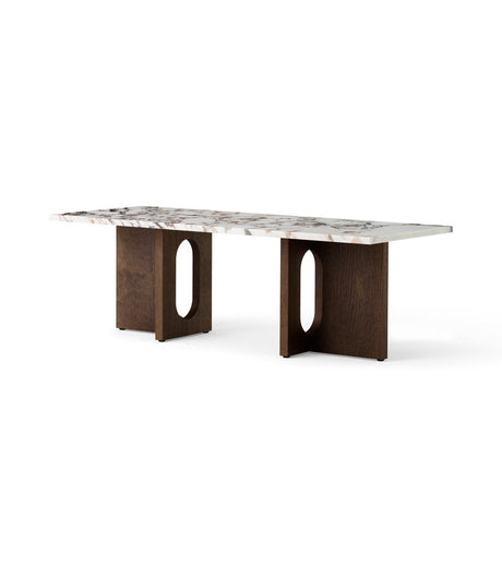Androgyne Lounge Table, Calacatta Viola / Trä från Audo Copenhagen - Naturlig ek - Jacobsen Plus
