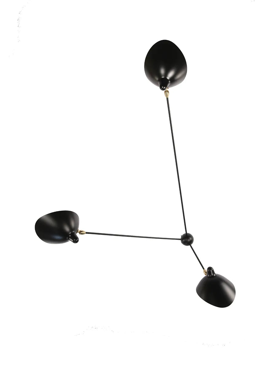 Spider Big vägglampa med 3 fasta armar av Serge Mouille - 1 - Jacobsen Plus