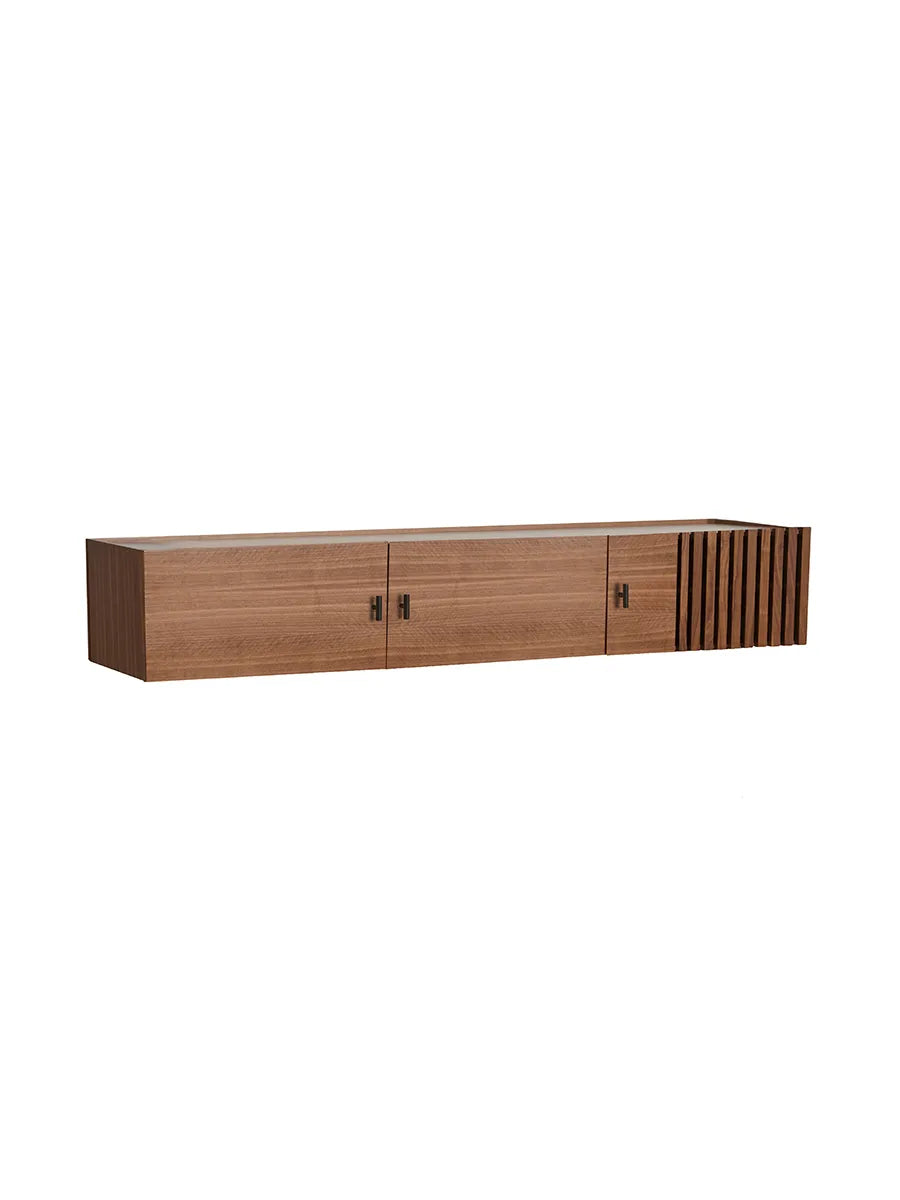Array Låg skänk, väggmonterad från Woud - Walnut - Jacobsen Plus