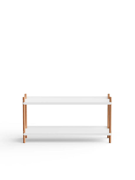 BOLT Hyllsystem 1000 från Nine - 2 hyllor - vit-natur eg - Jacobsen Plus