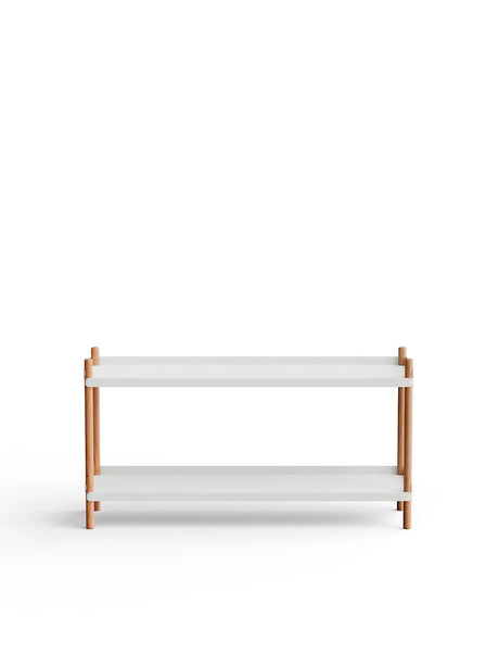 BOLT Hyllsystem 1000 från Nine - 2 hyllor - vit-natur eg - Jacobsen Plus