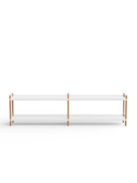 BOLT Hyllsystem 2000 från Nine - 2 hyllor - vit-natur eg - Jacobsen Plus