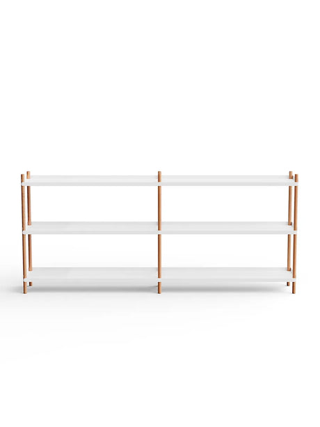 BOLT Hyllsystem 2000 från Nine - 2 hyllor - vit-natur eg - Jacobsen Plus