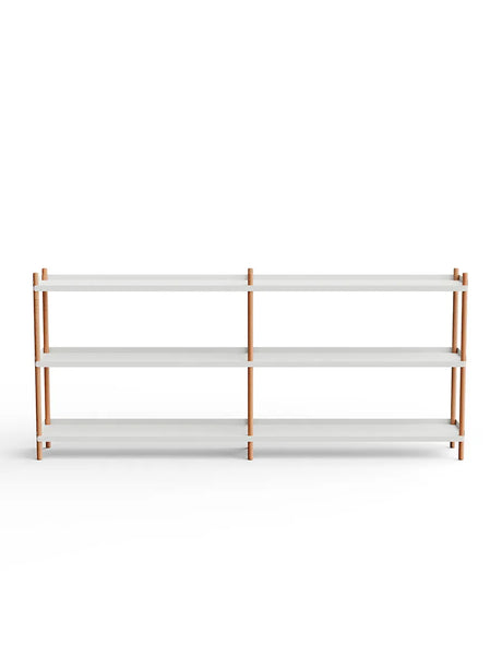 BOLT Hyllsystem 2000 från Nine - 2 hyllor - vit-natur eg - Jacobsen Plus