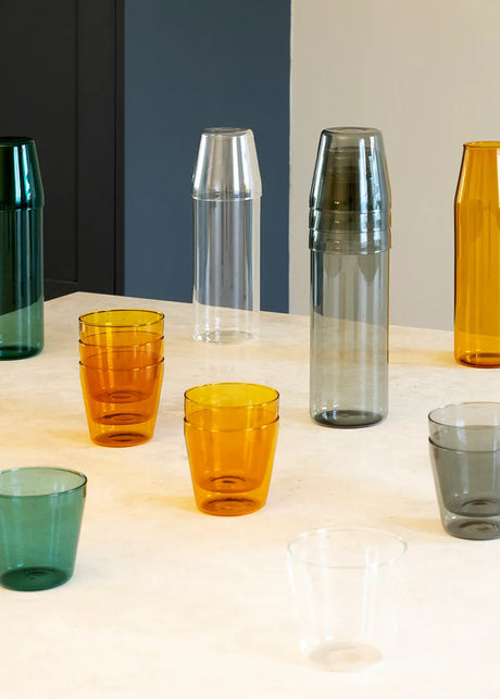 Milk, set med 1 karaff + 2 glas, grå från Nine - 2 - Jacobsen Plus