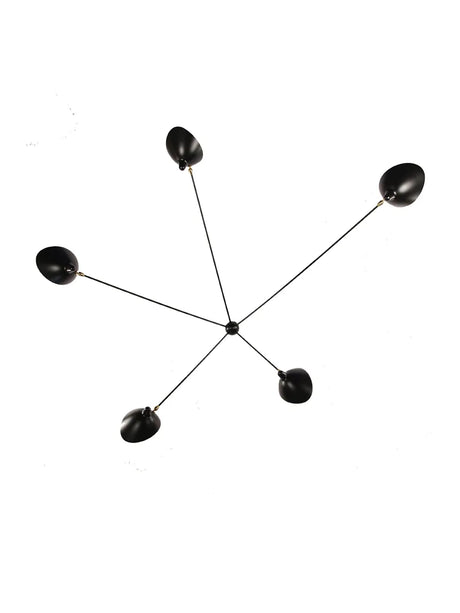 Spider Big Vägglampa med 5 fasta armar av Serge Mouille - Jacobsen Plus