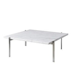 PK61 Soffbord, vit marmor av Poul Kjærholm