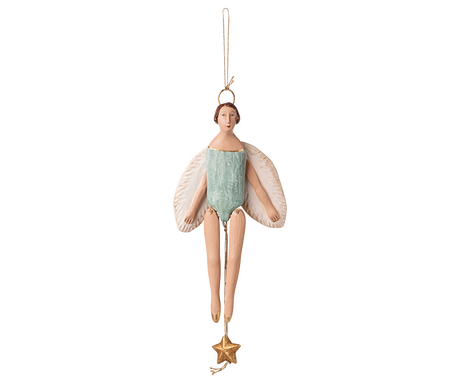 Ängel sprattelgubbe med gloria, Liten - Mint från Maileg - 1 - Jacobsen Plus