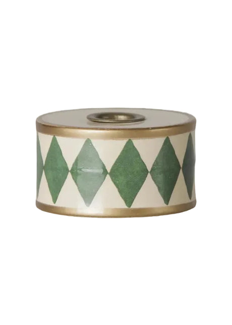 Maileg - Ljusstake Trumma, Grön/Off-White - 2 - Jacobsen Plus