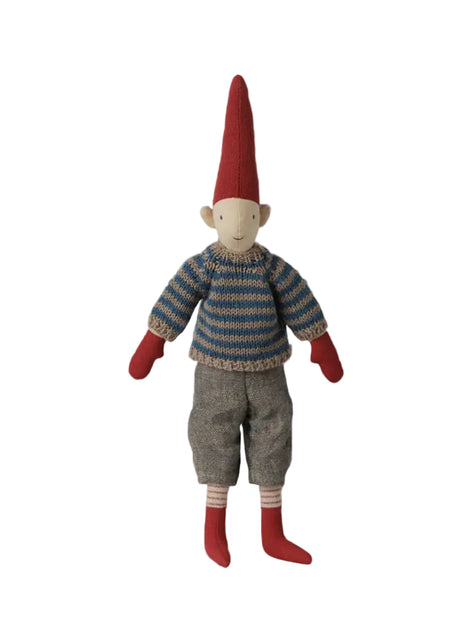 Maileg - Pixy storlek 2, pojke med randig stickad tröja - 1 - Jacobsen Plus
