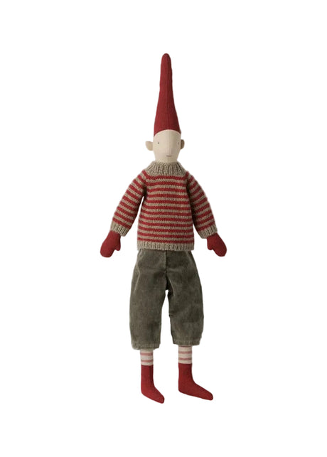 Maileg - Pixy size 3, pojke med randig stickad tröja - 1 - Jacobsen Plus