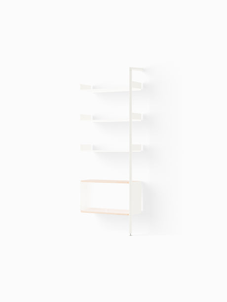 Rombe IF6, Add-on Bay Cabinet från &Tradition - Alabaster w. Alabaster shelves - Jacobsen Plus