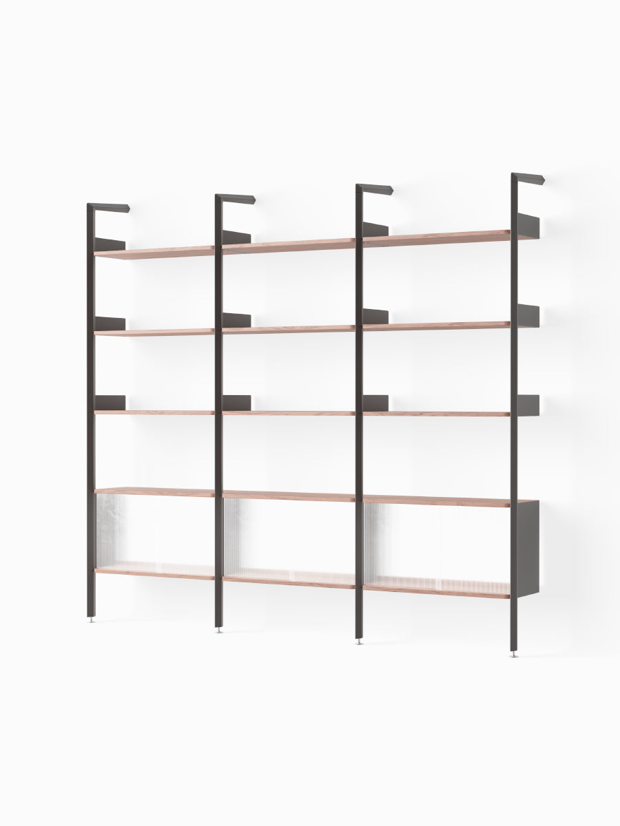  - Anthracite w. Lacquered Walnut shelves - Jacobsen Plus