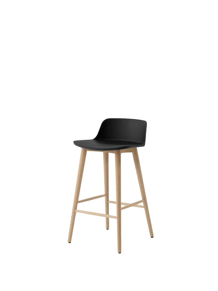 Rely HW118 barstol för köksbänk, ek från &Tradition - Black - Jacobsen Plus