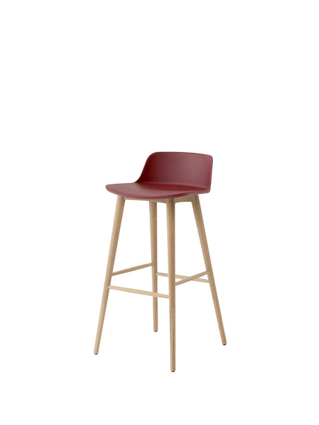 Rely HW123 barstol, ek från &Tradition - Red Brown - Jacobsen Plus