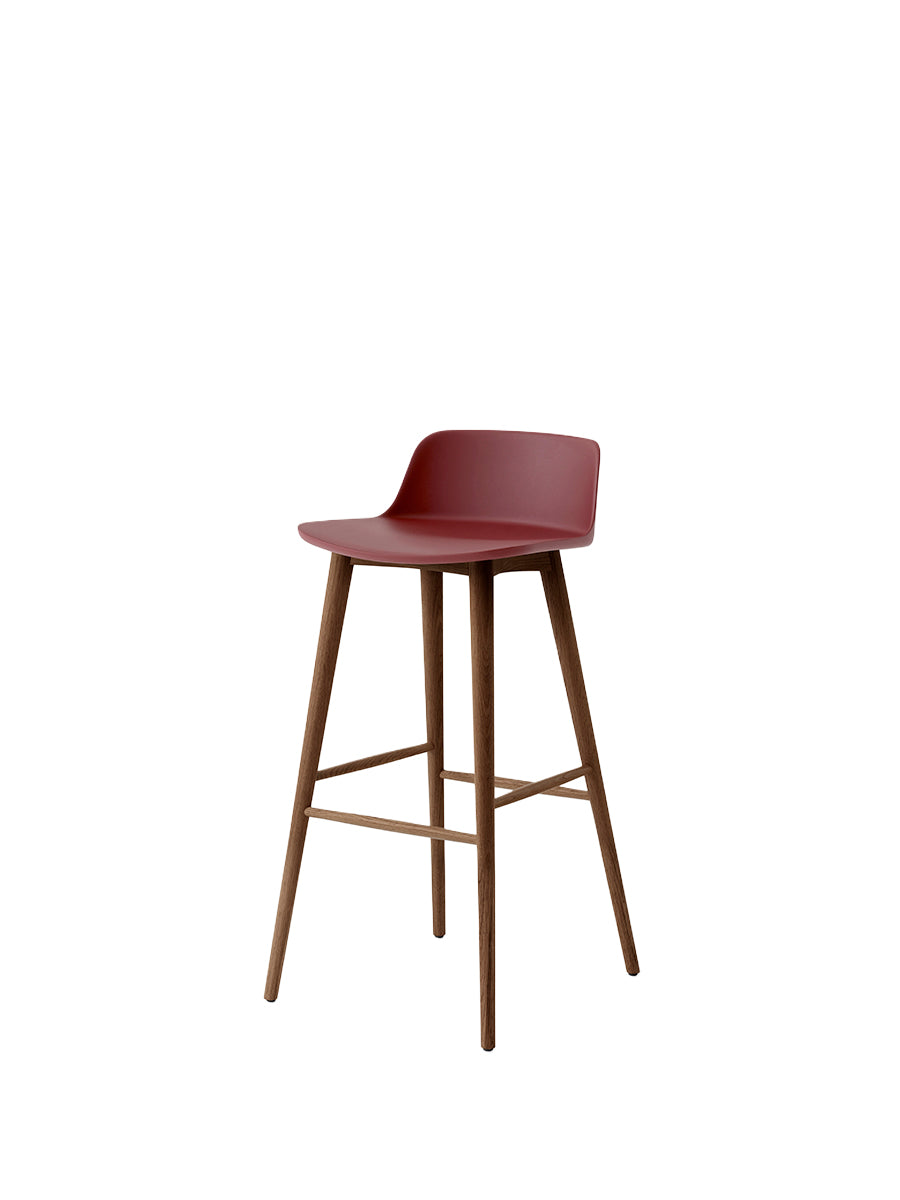 Rely HW123 barstol, valnöt från &Tradition - Red Brown - Jacobsen Plus