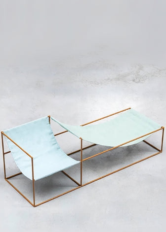 Duo Seat, blå/grön från Valerie Objects - 2 - Jacobsen Plus