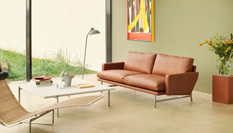 Lissoni Soffa, 2-sits 168 cm från Fritz Hansen - Christianshavn / Brown bronze - Jacobsen Plus