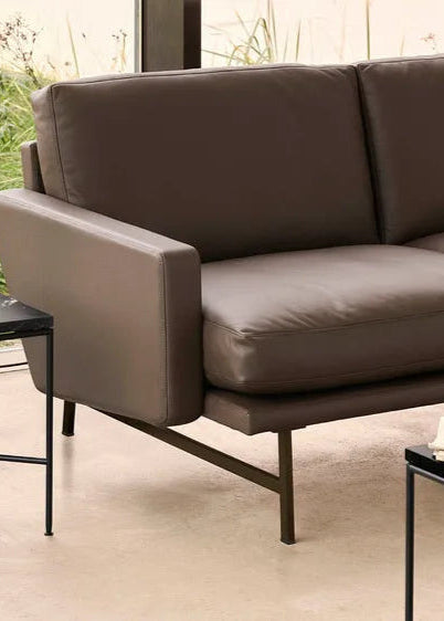 Lissoni Soffa, 2-sits 168 cm från Fritz Hansen - Christianshavn / Brown bronze - Jacobsen Plus