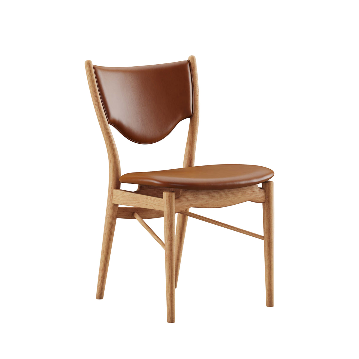 46 Chair, ek oljad av Finn Juhl - Elegance læder (valnød) - Jacobsen Plus