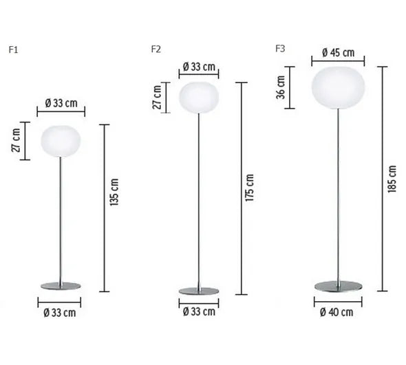 Glo-Ball F, Silver golvlampa från Flos - 4 - Jacobsen Plus