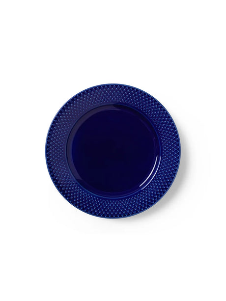 Rhombe tallrik, mörkblå Ø23 cm från Lyngby Porcelæn - Jacobsen Plus