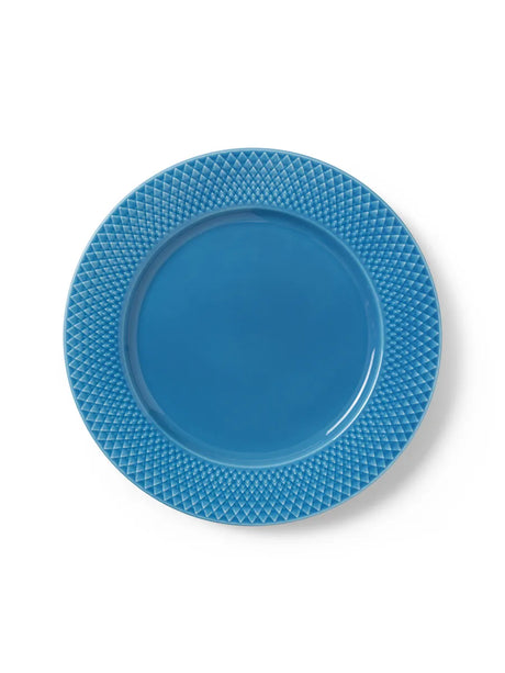 Rhombe tallrik, blå Ø27 cm från Lyngby Porcelæn - Jacobsen Plus
