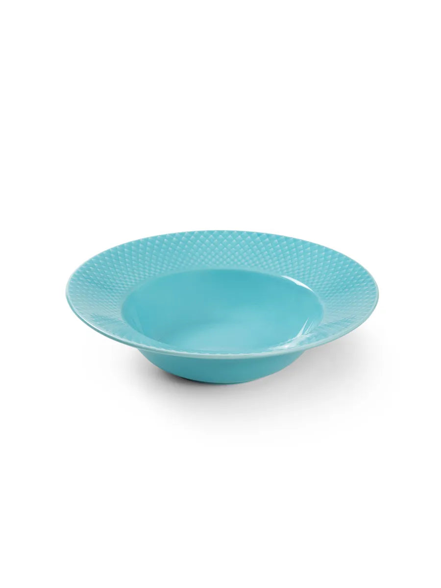 Rhombe djup tallrik, turkos Ø24,5 cm från Lyngby Porcelæn - 4 - Jacobsen Plus