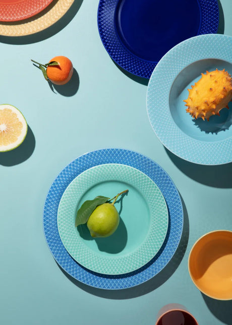 Rhombe tallrik, aqua Ø21 cm från Lyngby Porcelæn - 2 - Jacobsen Plus