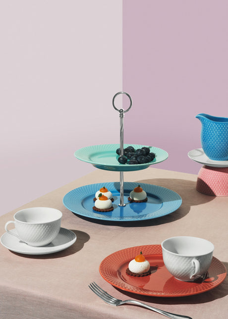 Rhombe tallrik, terrakotta Ø23 cm från Lyngby Porcelæn - 2 - Jacobsen Plus