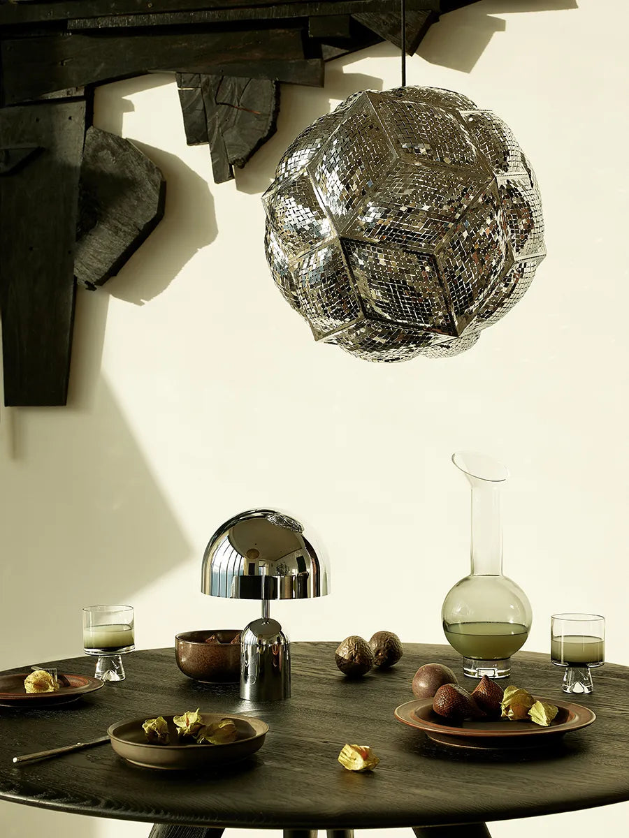 Bell Portabel bordslampa, silver från Tom Dixon