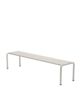 Avanti Bänk, Lång från Houe - Muted White stel - Muted White aluminium sits - Jacobsen Plus