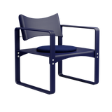 Kudde till Series 270 F fåtölj av Verner Panton - Blå tekstil - Hallingdal 65 763 - Jacobsen Plus