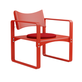 Kudde till Series 270 F fåtölj av Verner Panton - Röd tekstil - Hallingdal 65 657 - Jacobsen Plus
