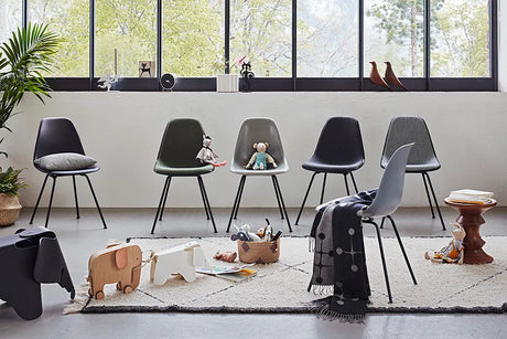 Eames Fiberglass Chair DSX, svartlackerad från Vitra - Eames Sea Foam Green - Jacobsen Plus