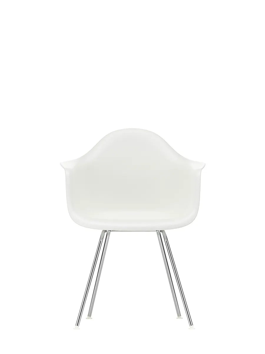 Eames Plastic Armchair DAX, förkromad från Vitra - White - Jacobsen Plus